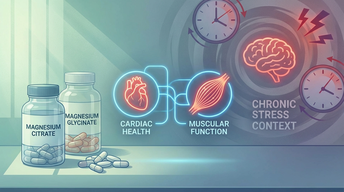 Integratori di Magnesio: Benefici per la Salute Cardiaca e Muscolare nello Stress Cronico