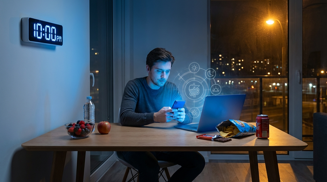 Luce blu e metabolismo: come la tecnologia influisce sulle abitudini alimentari e sulla salute generale