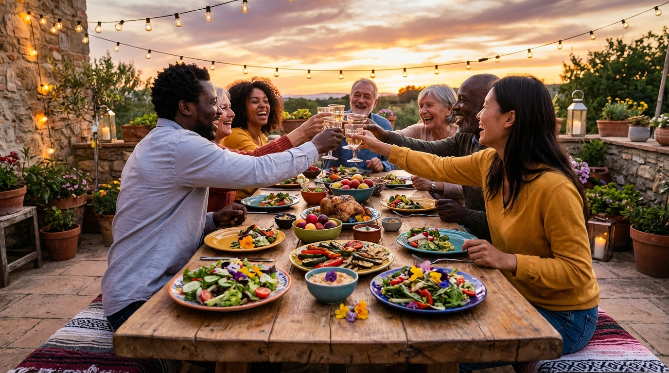 Cibo come Strumento di Connessione Sociale: I Benefici delle Cene Condivise sul Benessere Mentale e Fisico