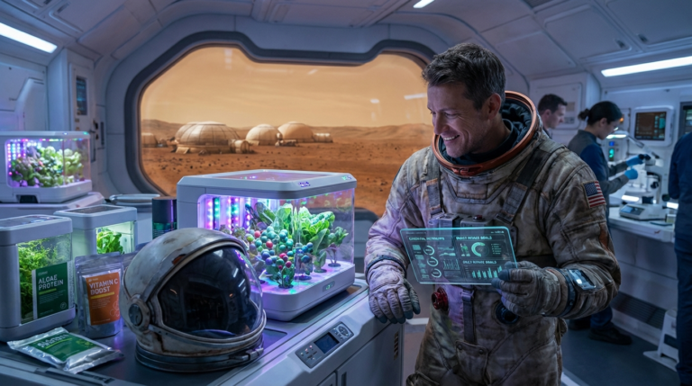 Innovazioni nella Nutrizione Spaziale per le Missioni su Marte: Salute e Sostenibilità degli Astronauti