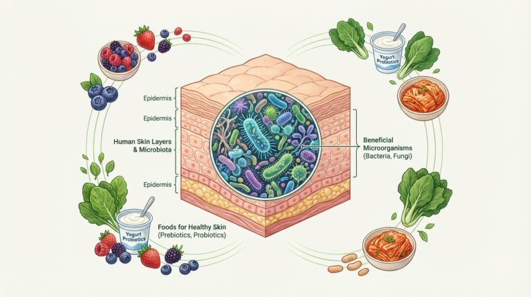 La dieta come fattore chiave nella salute della pelle: l'influenza sulla biodiversità della flora microbica cutanea