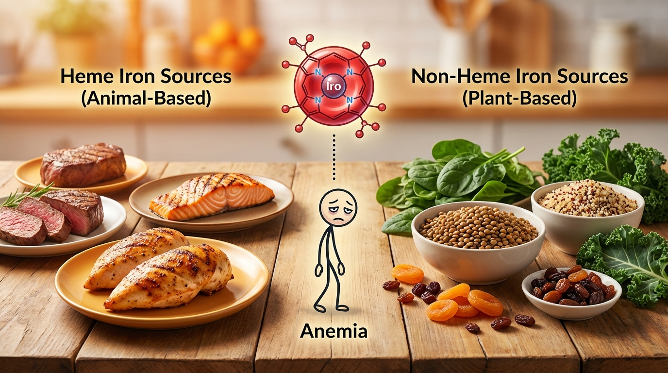L'importanza di ferro emico e non emico nella prevenzione dell'anemia: fonti alimentari e implicazioni sulla salute