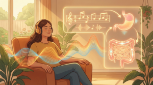 La musica ritmica potrebbe influenzare positivamente la digestione e la salute intestinale, ma servono ulteriori ricerche.