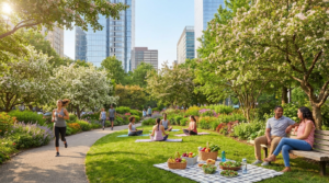 Spazi verdi urbani e nutrizione: un binomio fondamentale per la salute mentale.