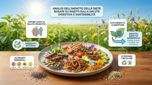 Diete basate su insetti: opportunità per la salute digestiva e sfide per la sostenibilità alimentare