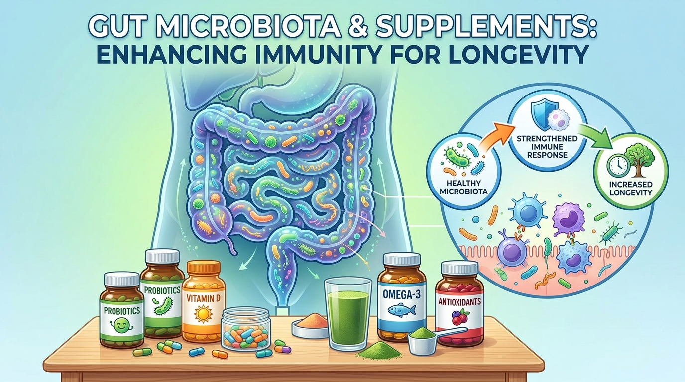 Interazioni tra Microbiota Intestinale e Integratori Nutrizionali: Impatti sulla Risposta Immunitaria e la Longevità