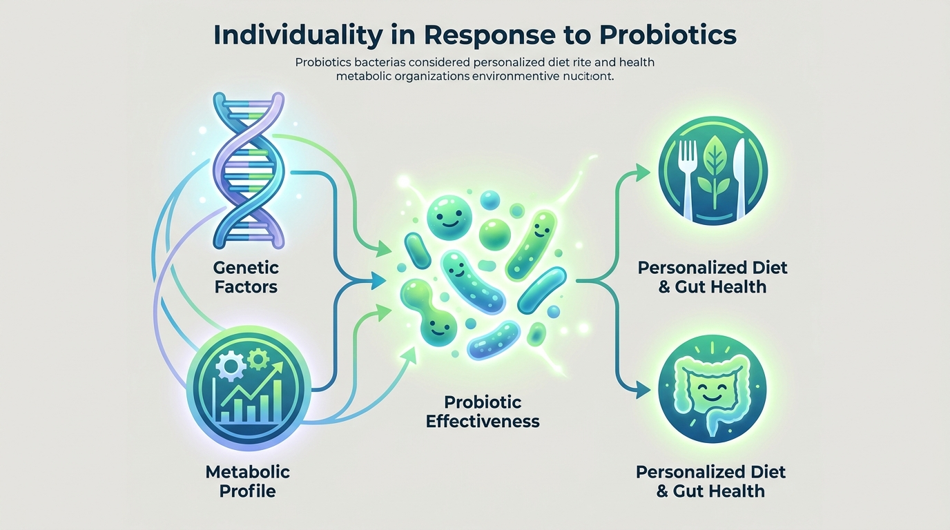 Variazioni individuali nella risposta ai probiotici: il ruolo di fattori genetici e metabolici nell'efficacia degli integratori