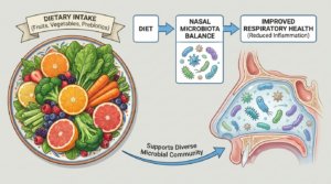 L'alimentazione influisce sul microbiota nasale e sulla salute respiratoria: evidenze e implicazioni cliniche
