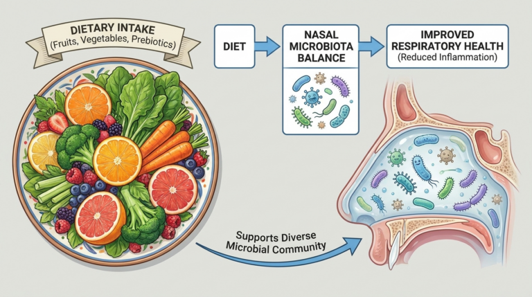 L'alimentazione influisce sul microbiota nasale e sulla salute respiratoria: evidenze e implicazioni cliniche