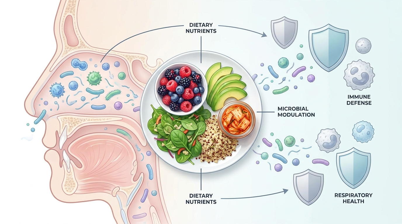 La dieta influenza il microbiota nasale e le difese immunitarie delle vie respiratorie