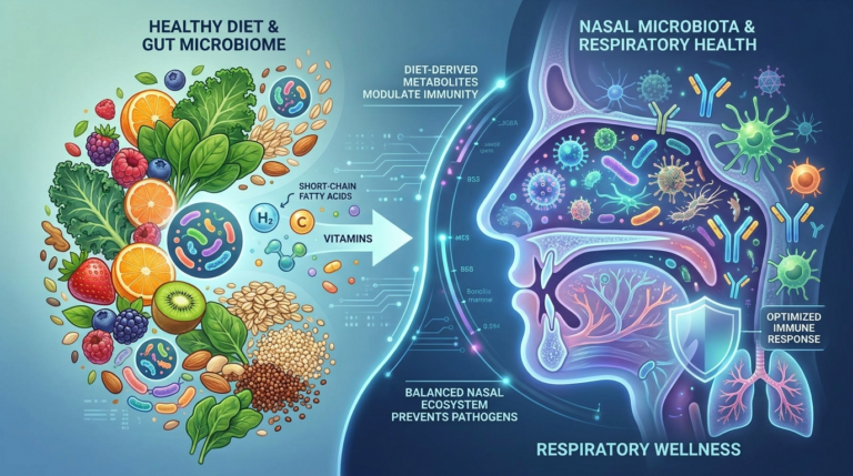 La dieta influisce sul microbiota nasale e sulla risposta immunitaria, con implicazioni per la salute respiratoria
