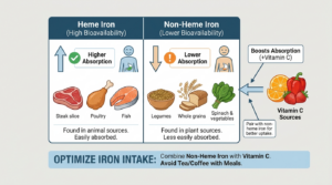 Ottimizzare l'assorbimento del ferro per prevenire l'anemia: strategie e consigli alimentari