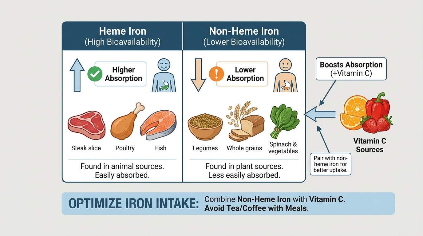 Ottimizzare l'assorbimento del ferro per prevenire l'anemia: strategie e consigli alimentari