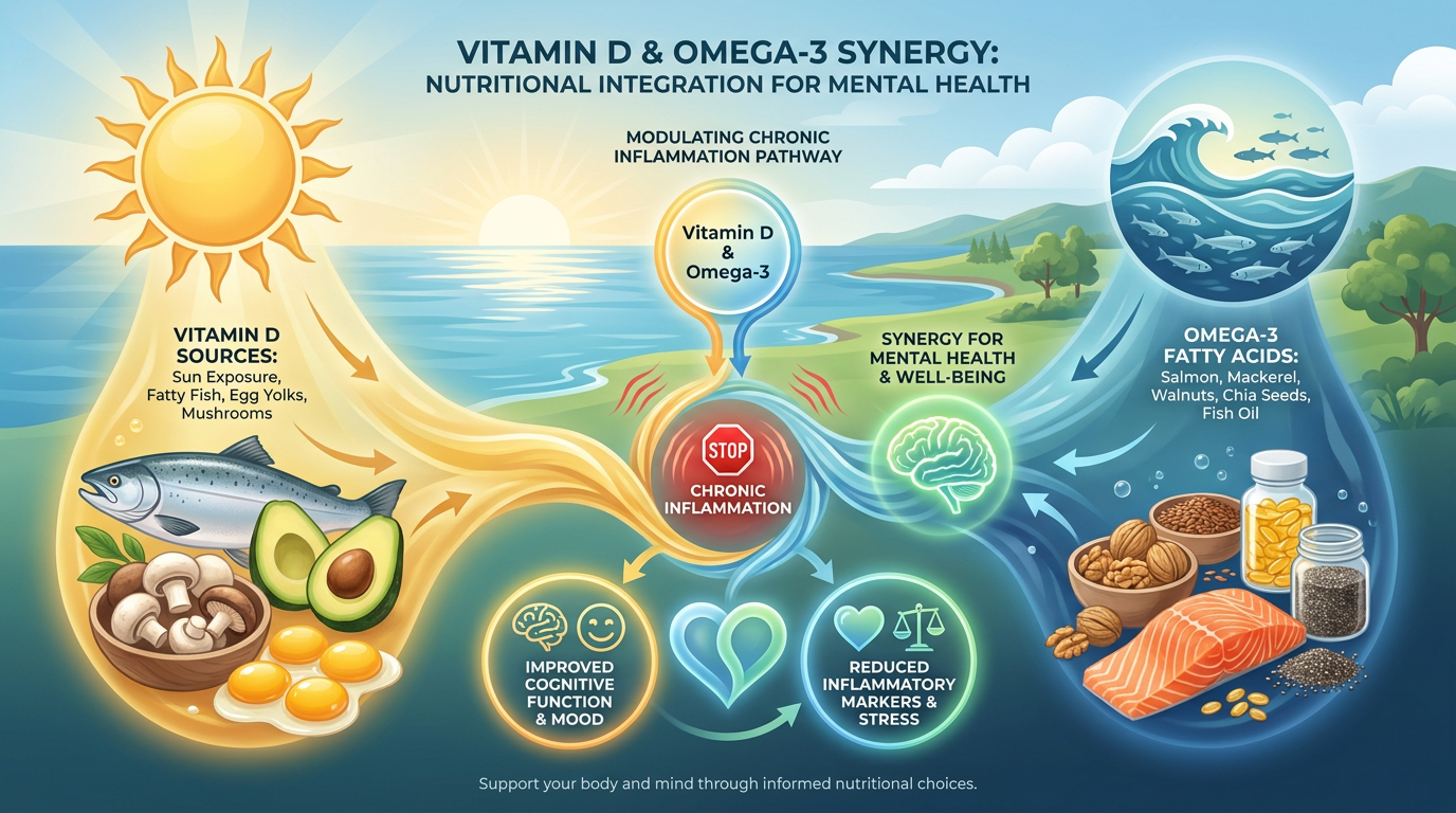 Sinergia tra Vitamina D e Omega-3: Nuove Evidenze sulla Modulazione delle Infiammazioni e Salute Mentale