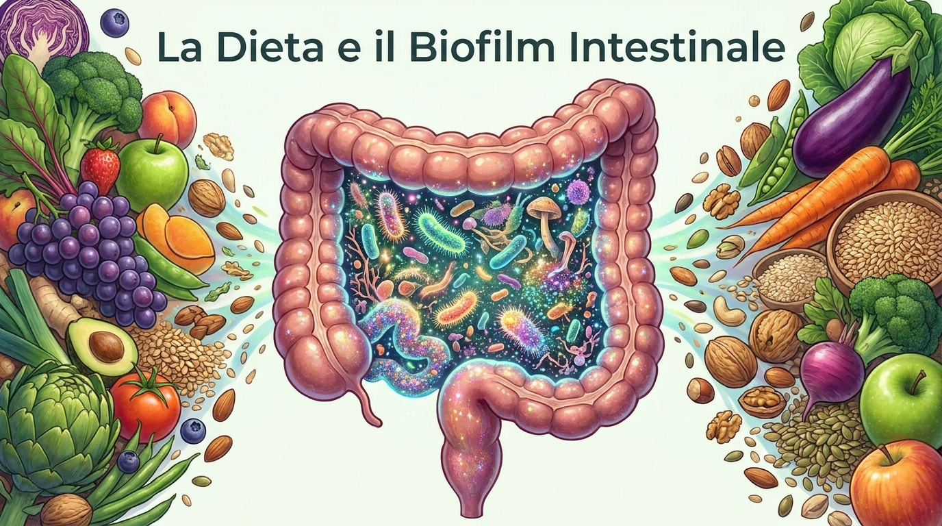 La dieta influenza la composizione del biofilm intestinale e la salute digestiva